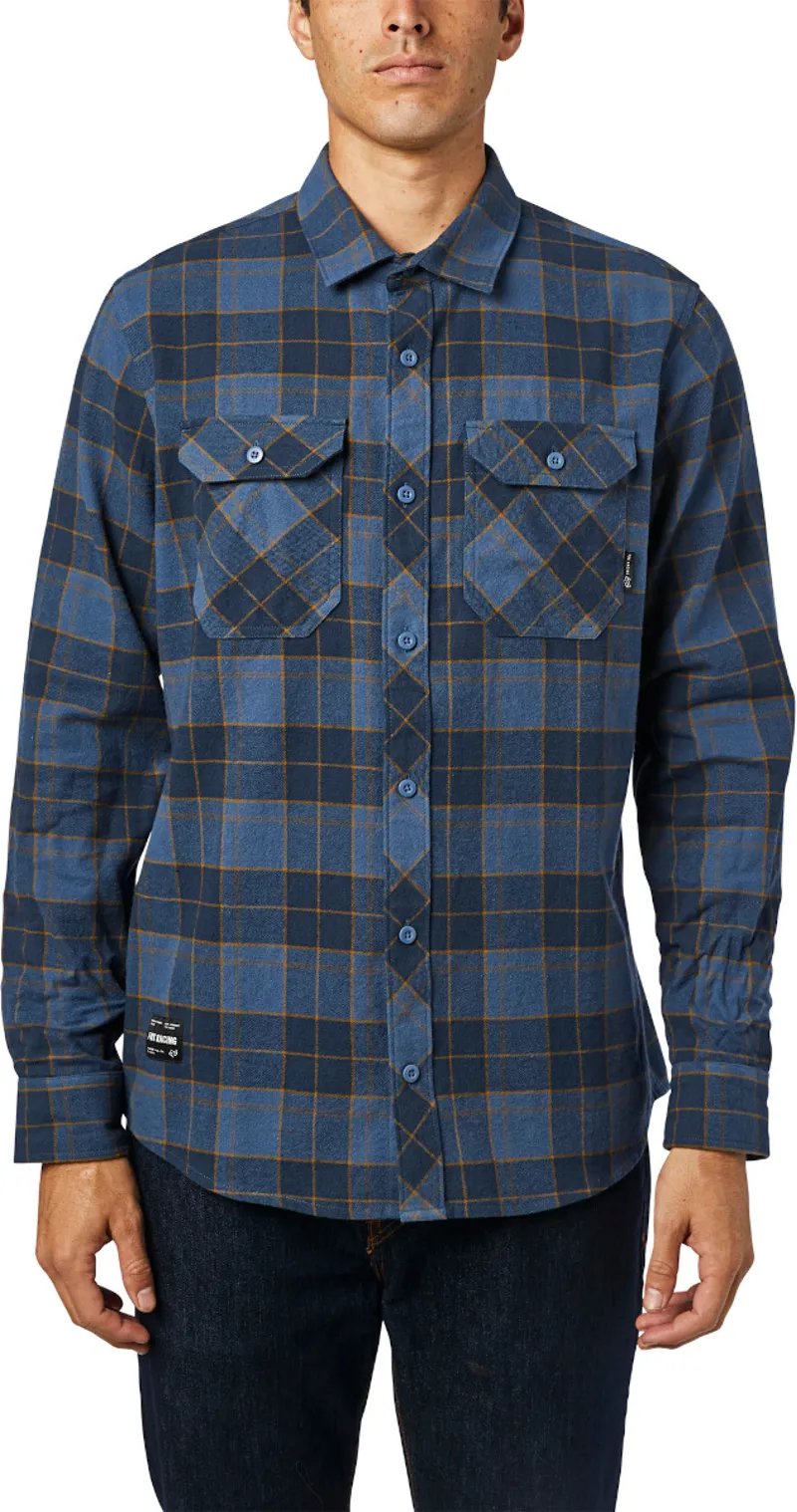Fox Traildust 2.0 Flannel Shirt Navy/Gold-2