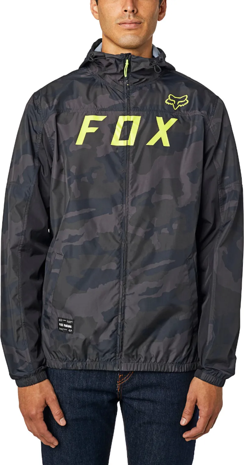 Fox Moth Camo Windbreaker Jacket Black Camo-2
