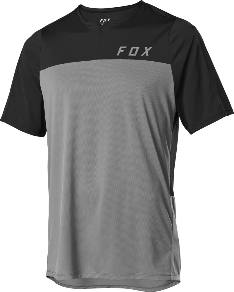 Fox Flexair Zip SS Jersey Pewter