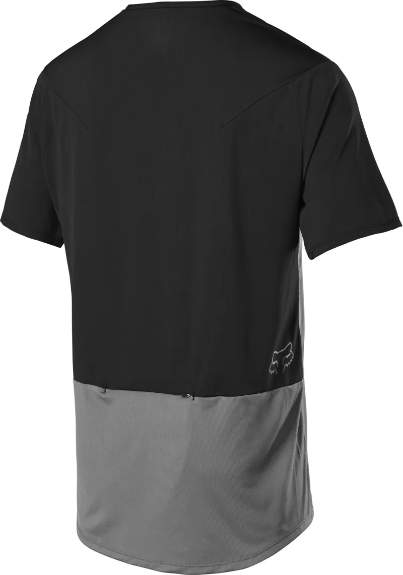 Fox Flexair Zip SS Jersey Pewter-1