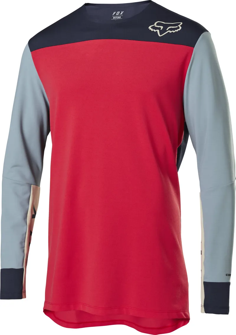 Fox Defend Delta LS Jersey Bright Red