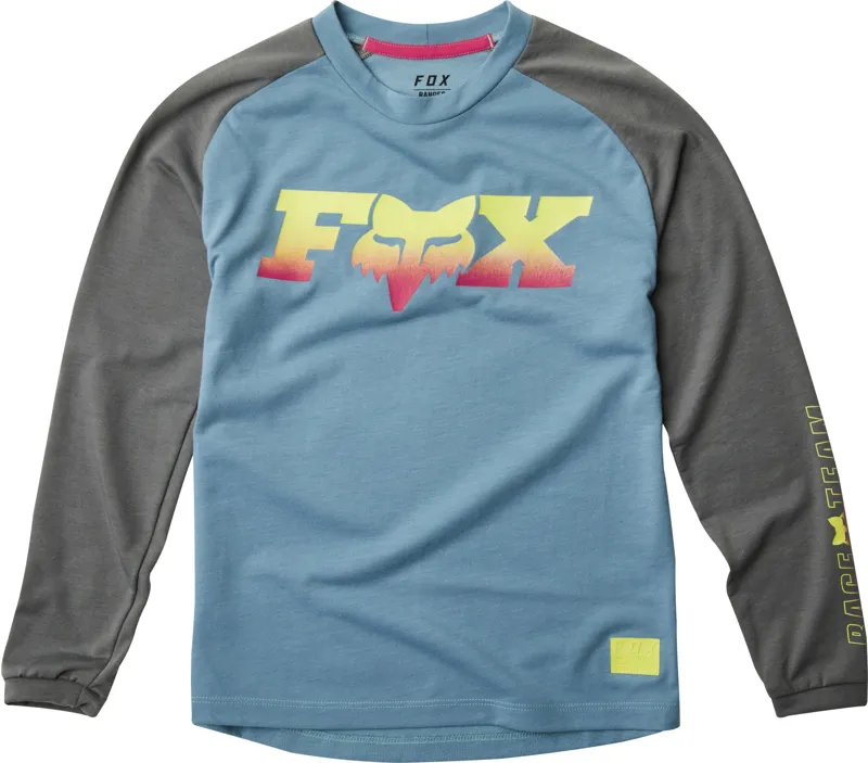 Fox Youth Ranger Dr LS Jersey Light Blue