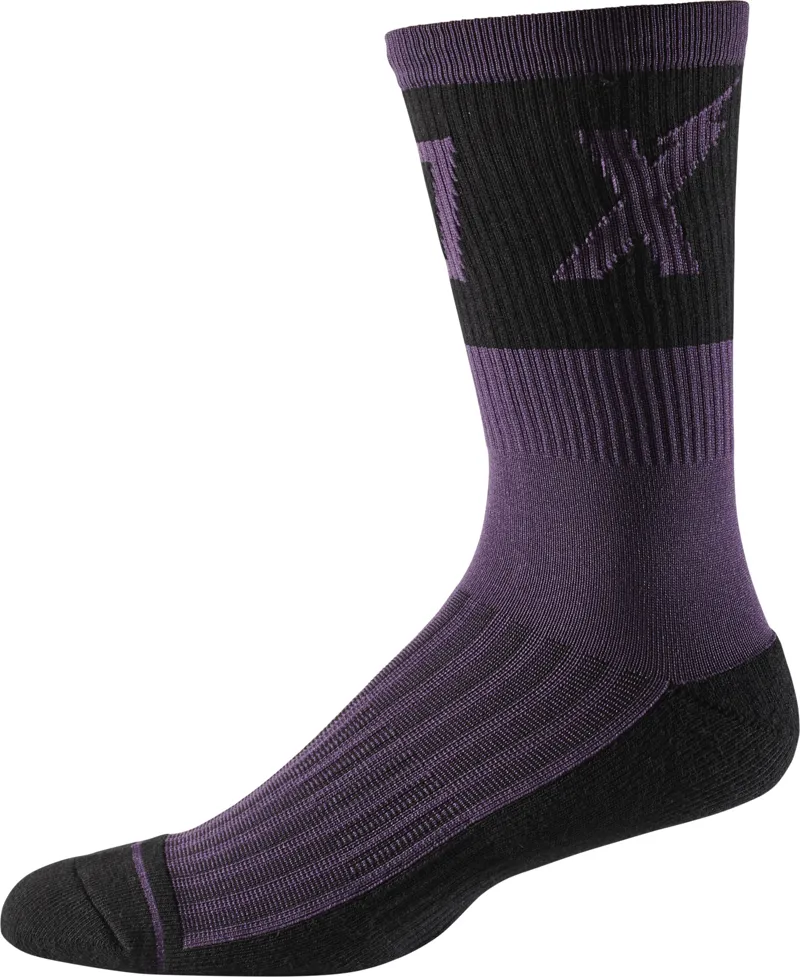 Fox Trail 8 Inch Cushioned Sock Wurd Dark Purple