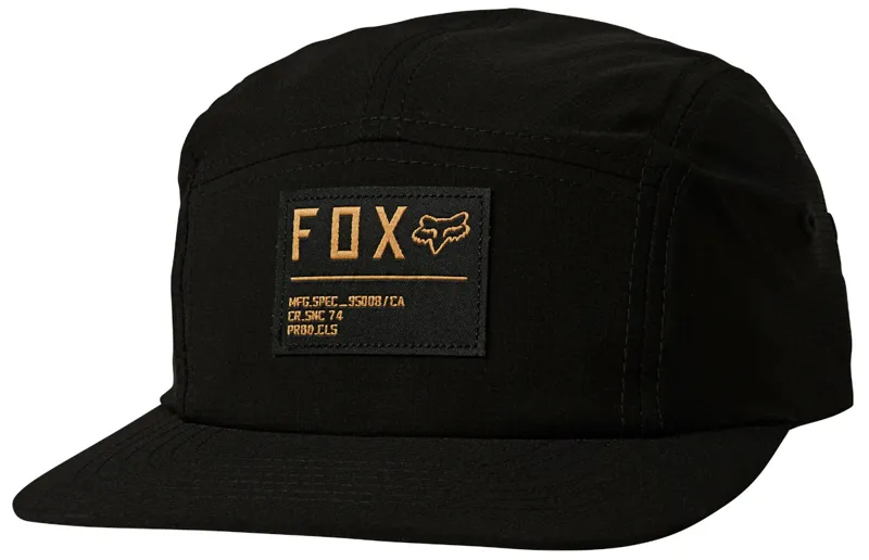 Fox Non Stop 5 Panel Hat Black/Yellow