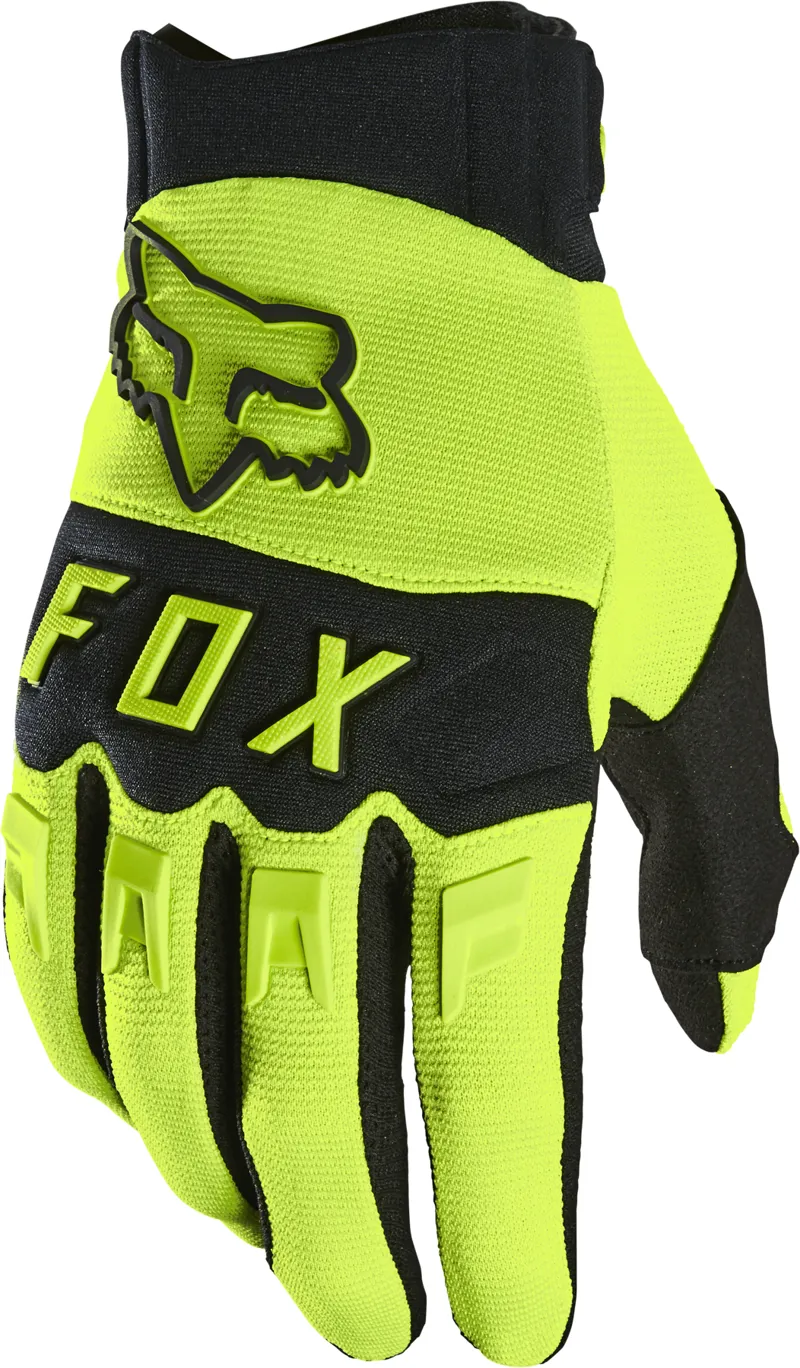 Fox Dirtpaw MTB Gloves Flo Yellow