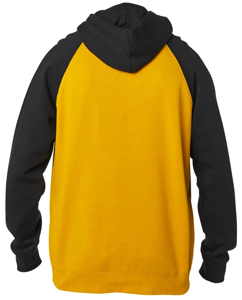 Fox Crest Pullover Fleece Hoodie Mustard-1