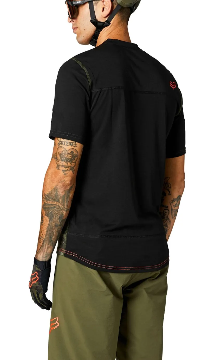 Fox Ranger DriRelease Henley Short Sleeve Jersey Olive Green-3