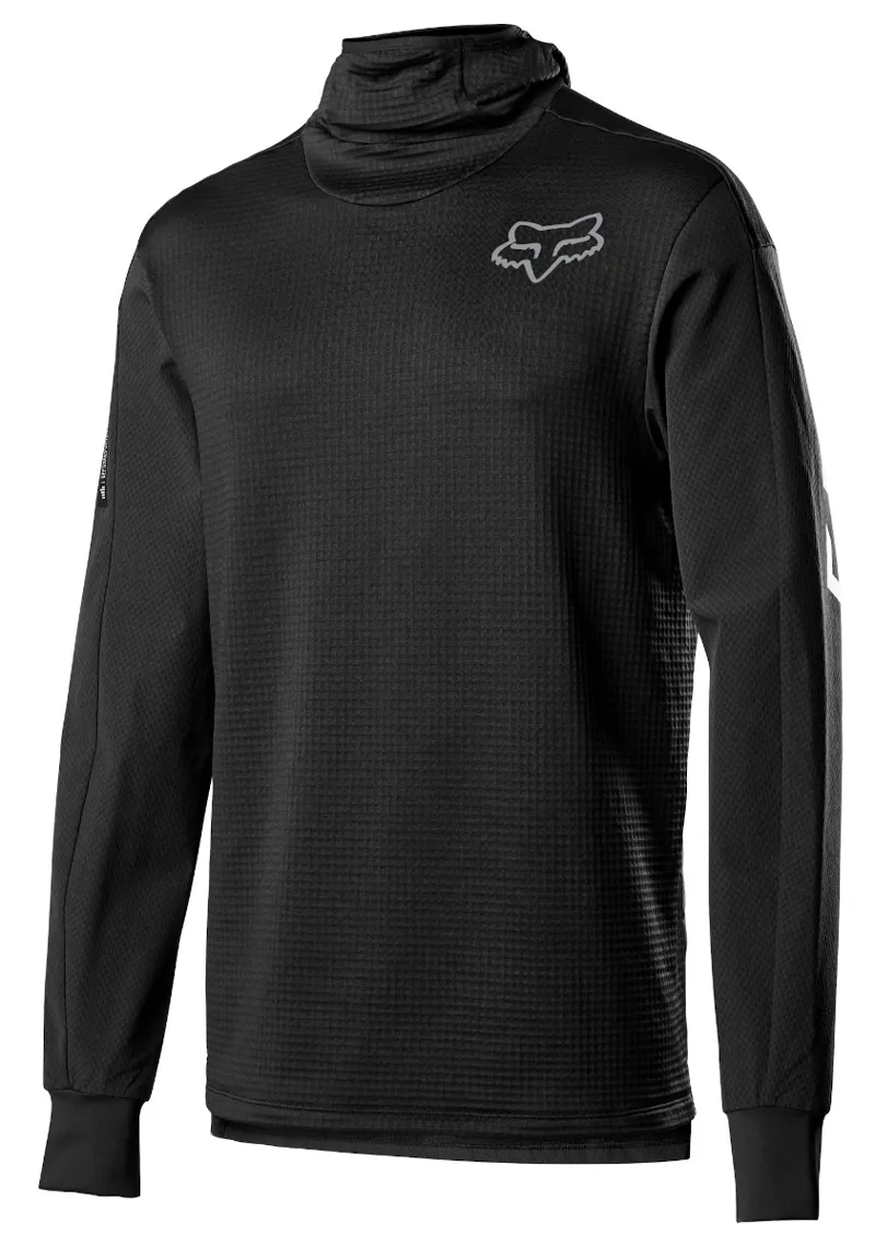 Fox Defend Thermo Hooded Jersey Black