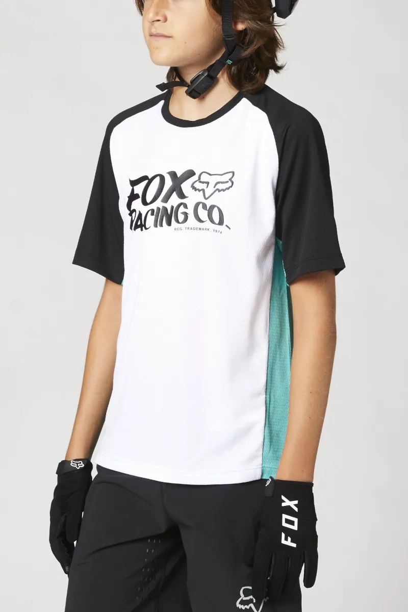 Fox Defend Youth SS Jersey Teal-2