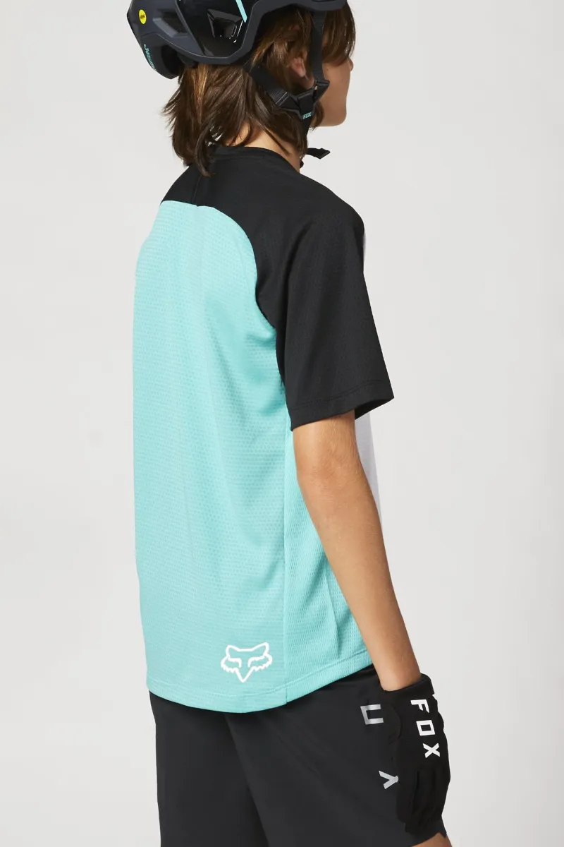 Fox Defend Youth SS Jersey Teal-3