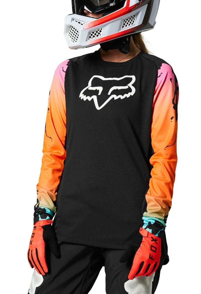 Fox Defend Pyre Womens MTB LS Jersey Black