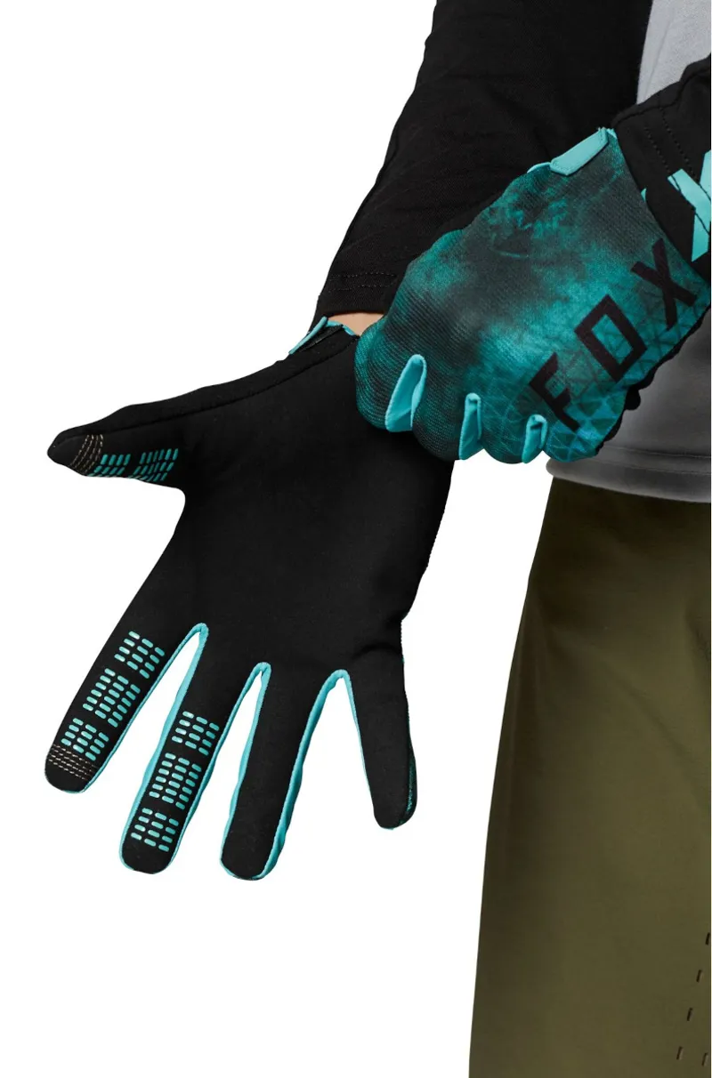 Fox Youth Ranger MTB Gloves Teal-1