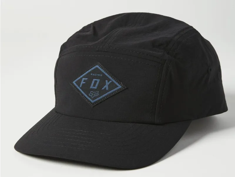 Fox Badge 5 Panel Hat Black