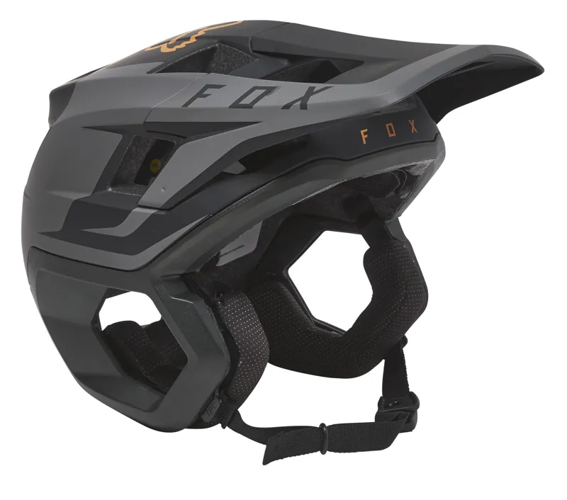 Fox Dropframe Pro MIPS MTB Helmet Sideswipe Black/Gold-1