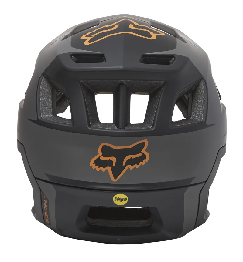 Fox Dropframe Pro MIPS MTB Helmet Sideswipe Black/Gold-3