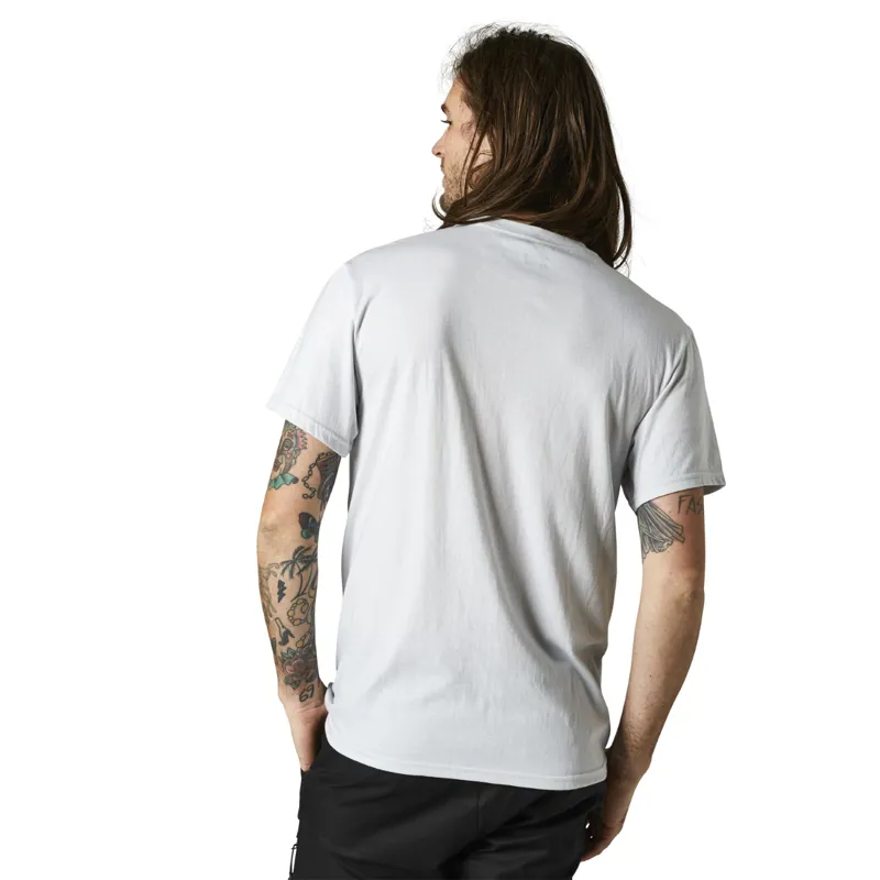 Fox Diamond Plate SS Pocket Tee Light Heather Grey-2