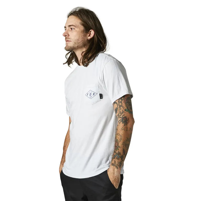 Fox Diamond Plate SS Pocket Tee Light Heather Grey-1