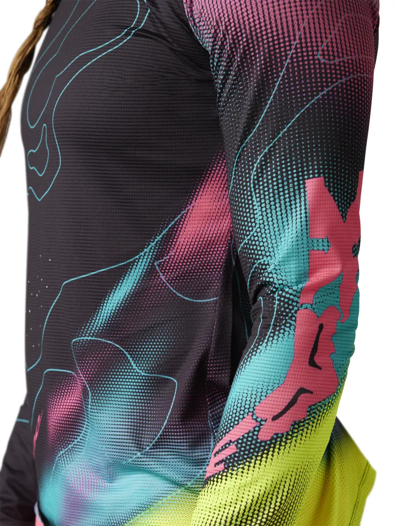 Fox Flexair Lunar Womens LS MTB Jersey Black/Pink-5