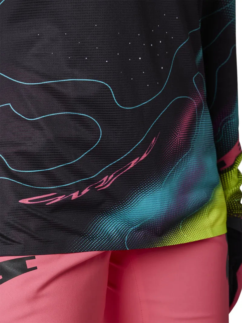 Fox Flexair Lunar Womens LS MTB Jersey Black/Pink-4