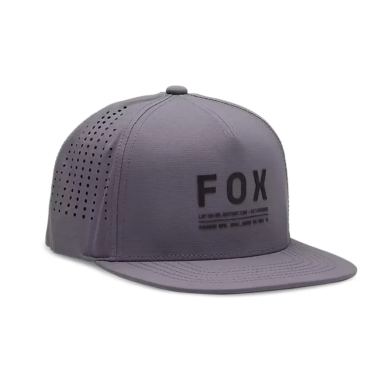 Fox Non Stop Tech Snapback Hat One Size Steel Grey