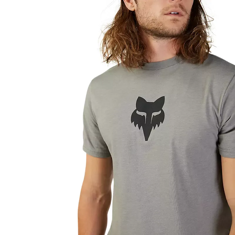 Fox Fox Head Premium Short Sleeve Tee Heather Graphite Grey-4