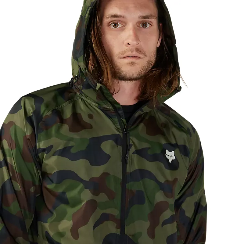 Fox Fox Head Camo Windbreaker Jacket Green Camo-11
