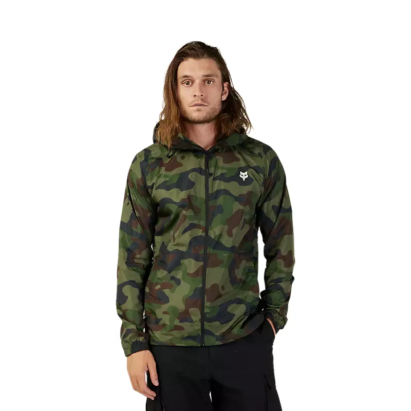 Fox Fox Head Camo Windbreaker Jacket Green Camo-1