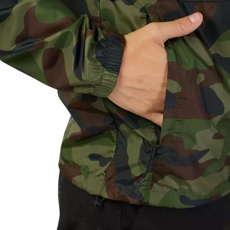 Fox Fox Head Camo Windbreaker Jacket Green Camo-5
