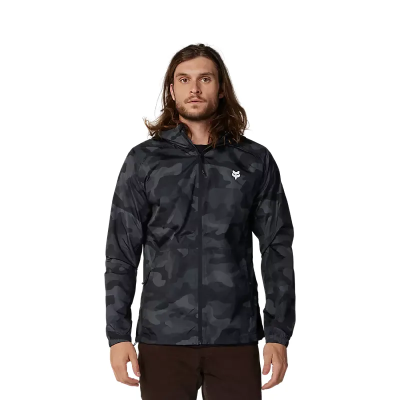 Fox Fox Head Camo Windbreaker Jacket Black Camo