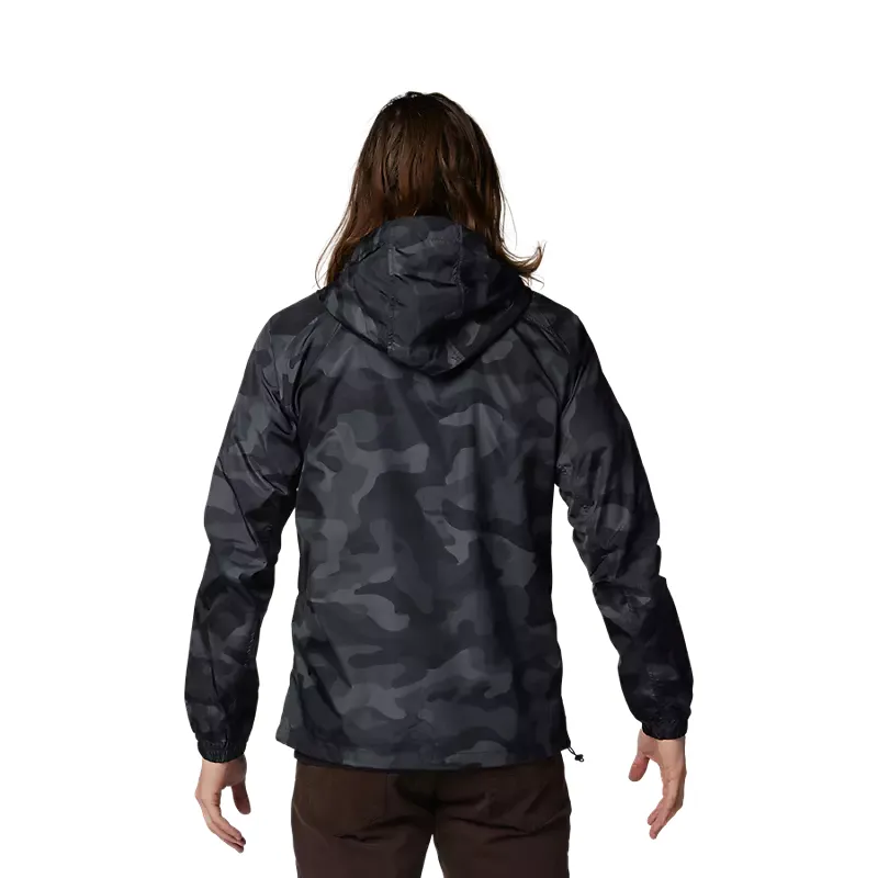 Fox Fox Head Camo Windbreaker Jacket Black Camo-1