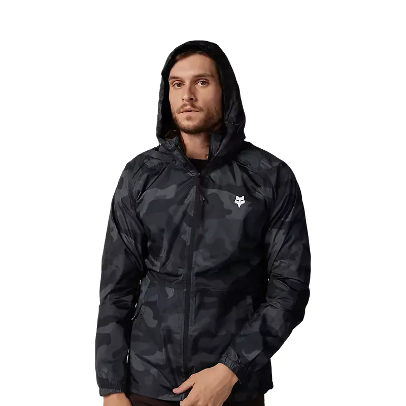 Fox Fox Head Camo Windbreaker Jacket Black Camo-2