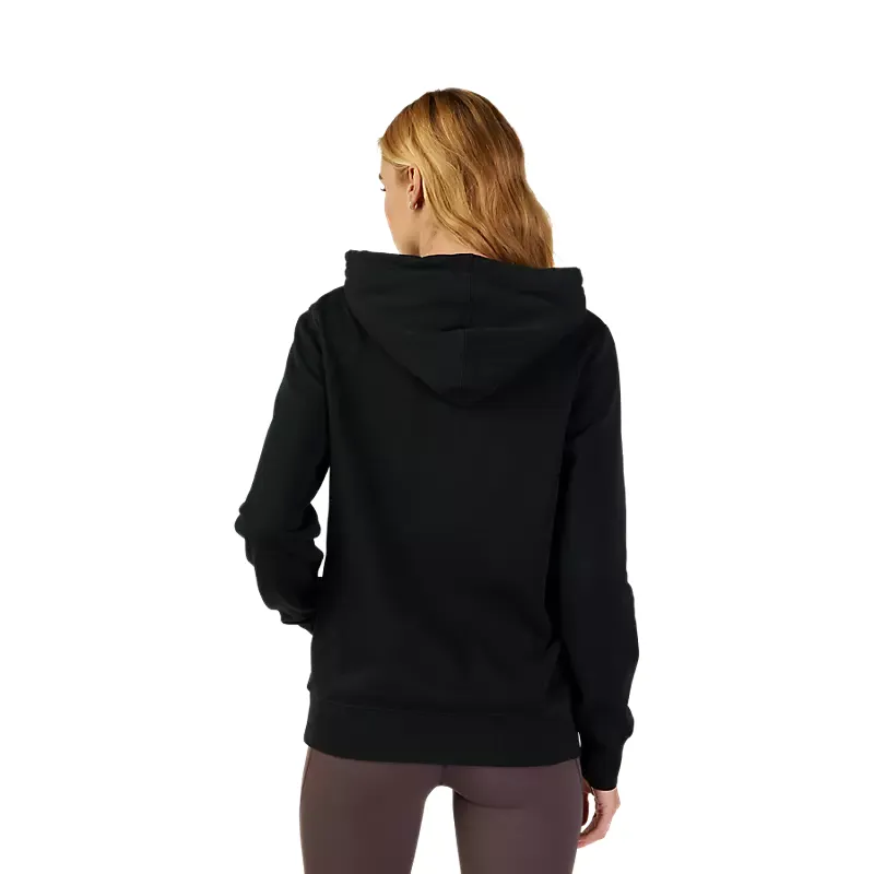 Fox Womens Fox Head Fleece Pullover Hoodie Black-4