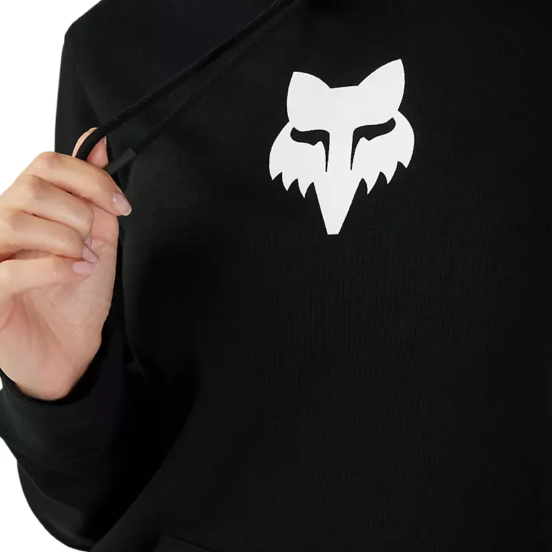 Fox Womens Fox Head Fleece Pullover Hoodie Black-6