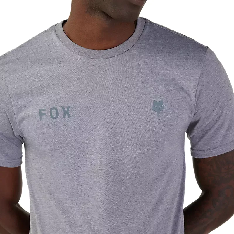 Fox Wordmark Tech Short Sleeve Tee Heather Graphite Grey-3