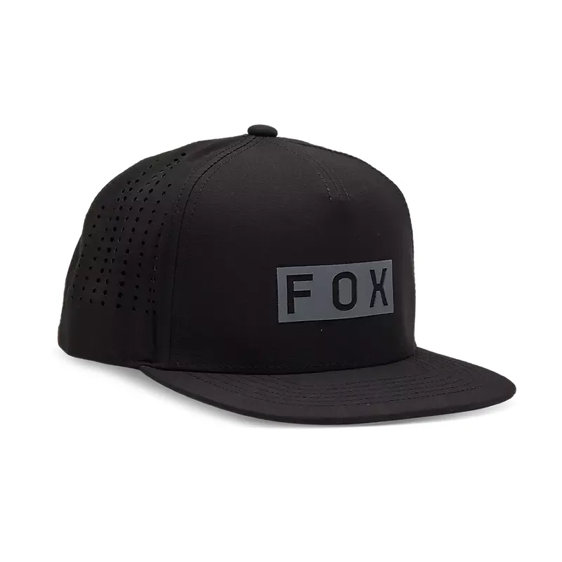 Fox Wordmark Tech Snapback Hat One Size Black