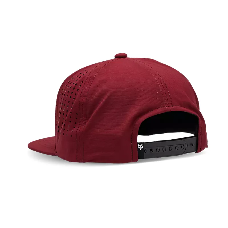 Fox Wordmark Tech Snapback Hat One Size Scarlet Red-1