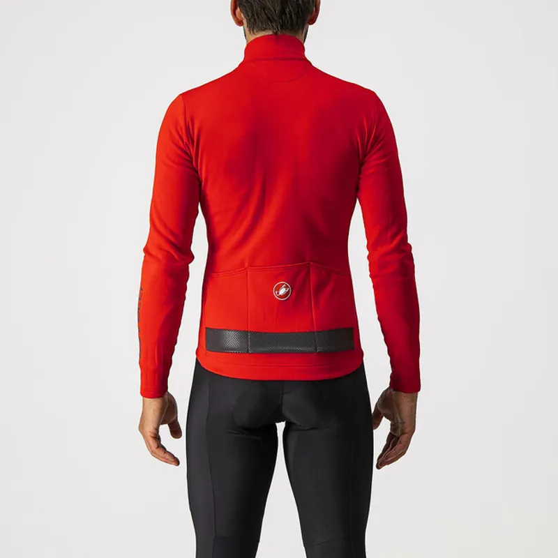 Castelli Puro 3 LS Road Jersey FZ Red/Black Reflex-1
