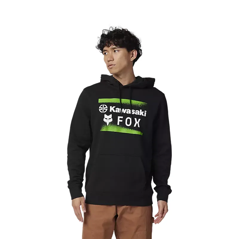 Fox x Kawasaki Pullover Hoodie Heather Graphite Grey-2