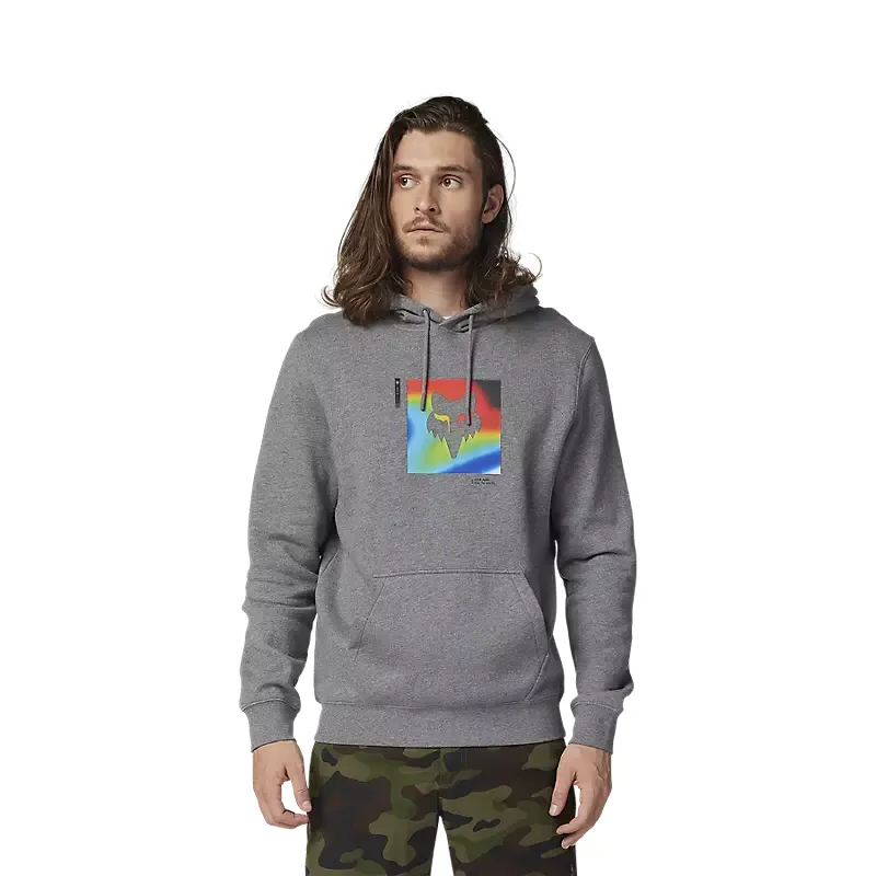 Fox Scans Pullover Hoodie Heather Graphite Grey-2