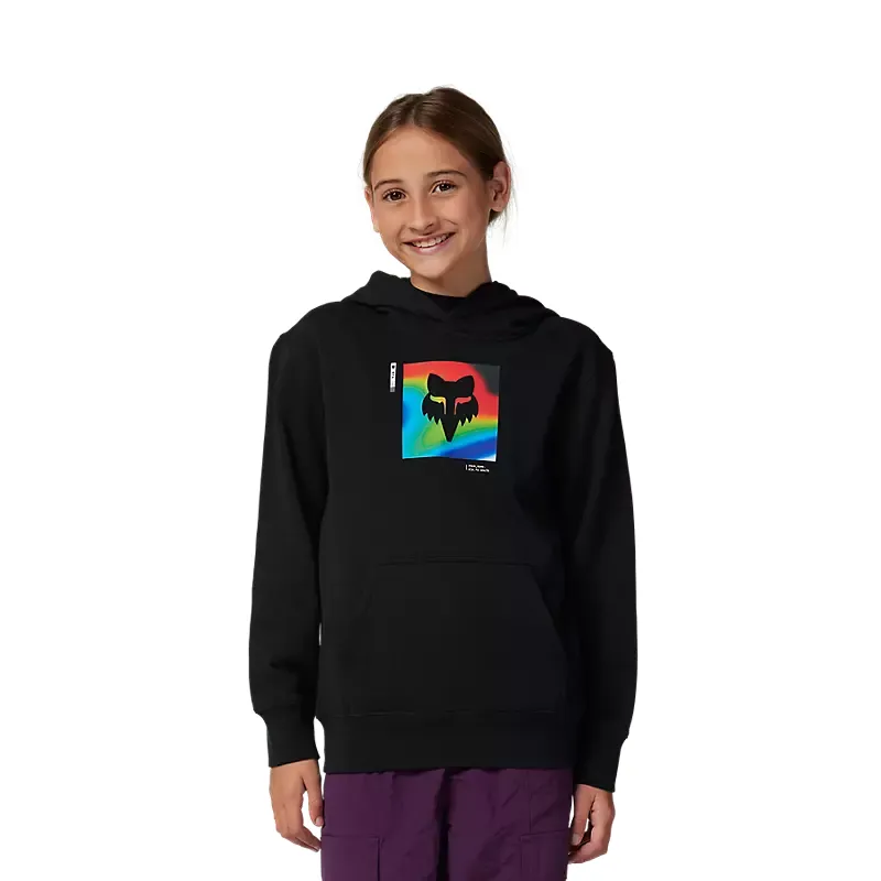 Fox Youth Scans Pullover Hoodie Heather Graphite Grey-2
