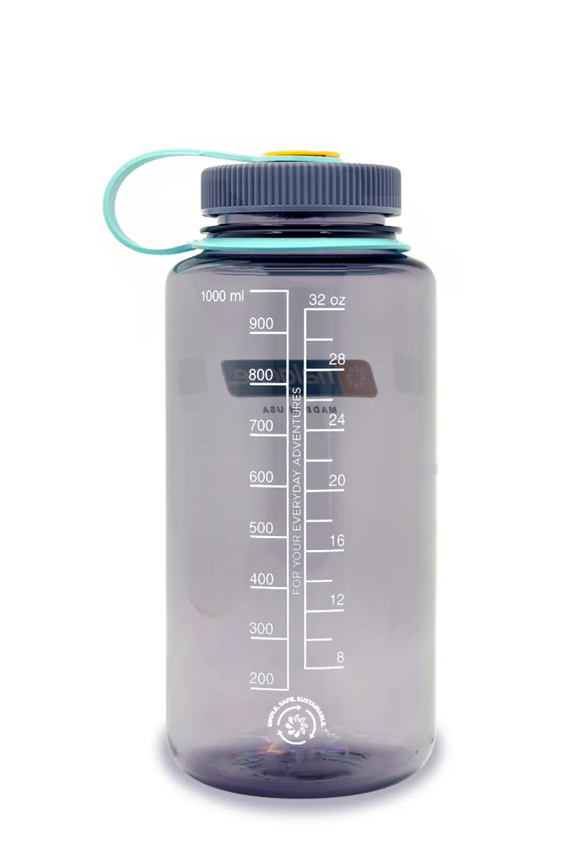 Nalgene Wide Mouth Sustain Tritan 50% Recycled 1L Bottle Aubergine-1