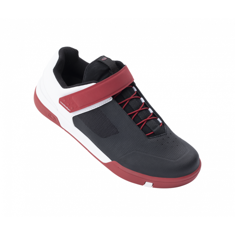 Crank Brothers Stamp SpeedLace Flat MTB Shoes Red/Black/White-1
