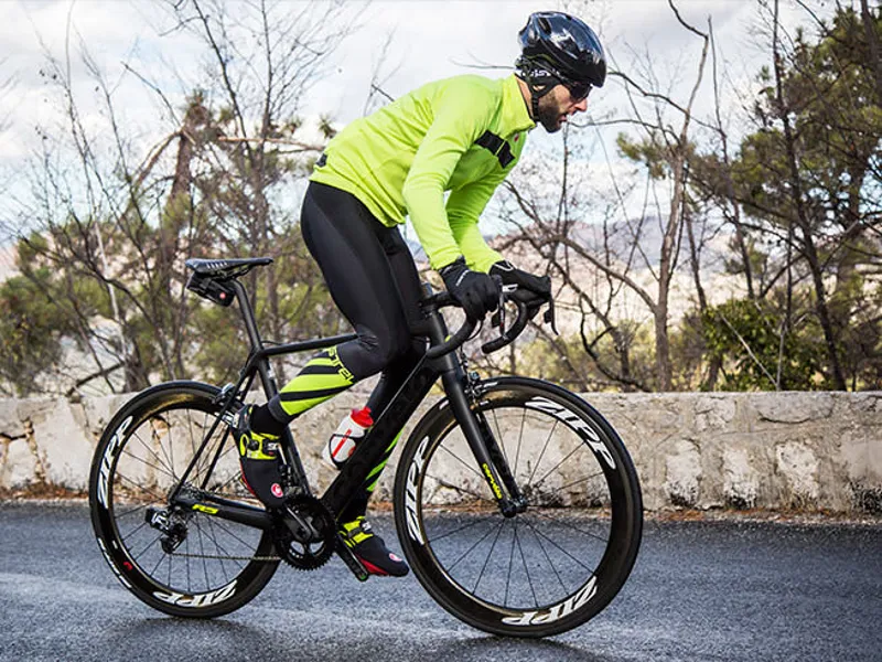 Castelli Puro 3 LS Road Jersey FZ Red/Black Reflex-3