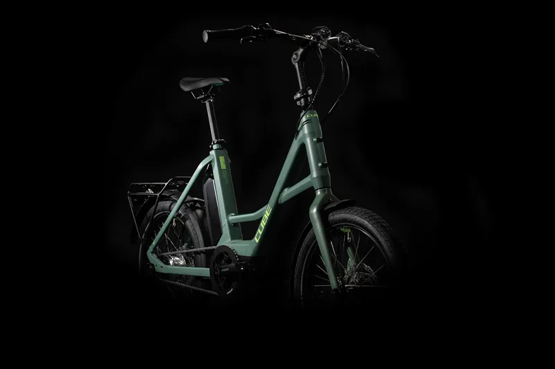 Cube Compact Hybrid 20in Electric Bike Green/Green-1