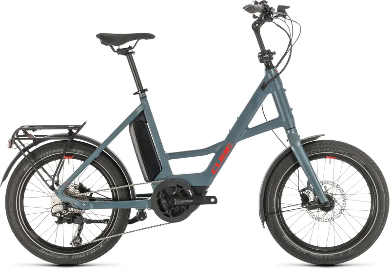 Cube Compact Sport Hybrid 20in Electric Bike 2020 Blue/Red