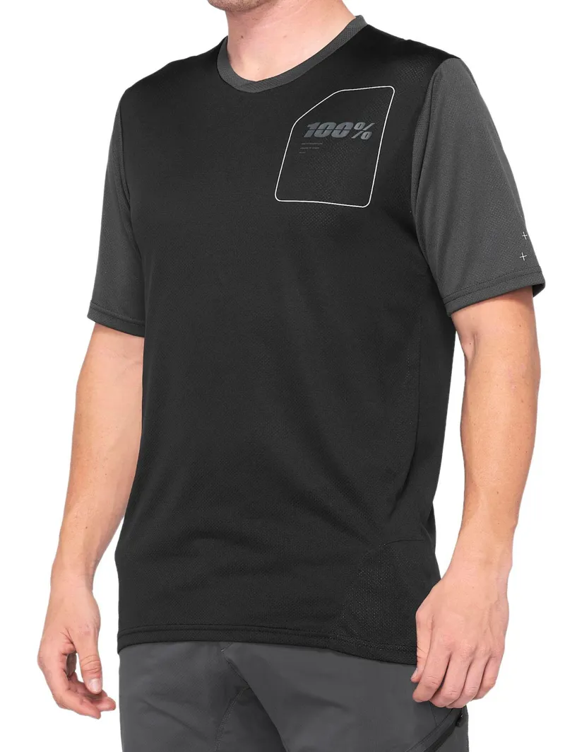 100 Percent Ridecamp SS MTB Jersey Charcoal/Black