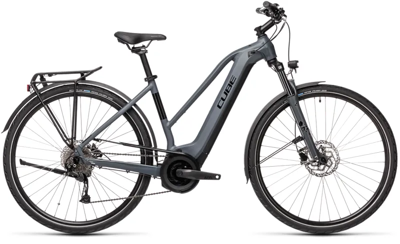 Cube Touring Hybrid One 500 Trapeze Electric Bike 2021 Grey/Black