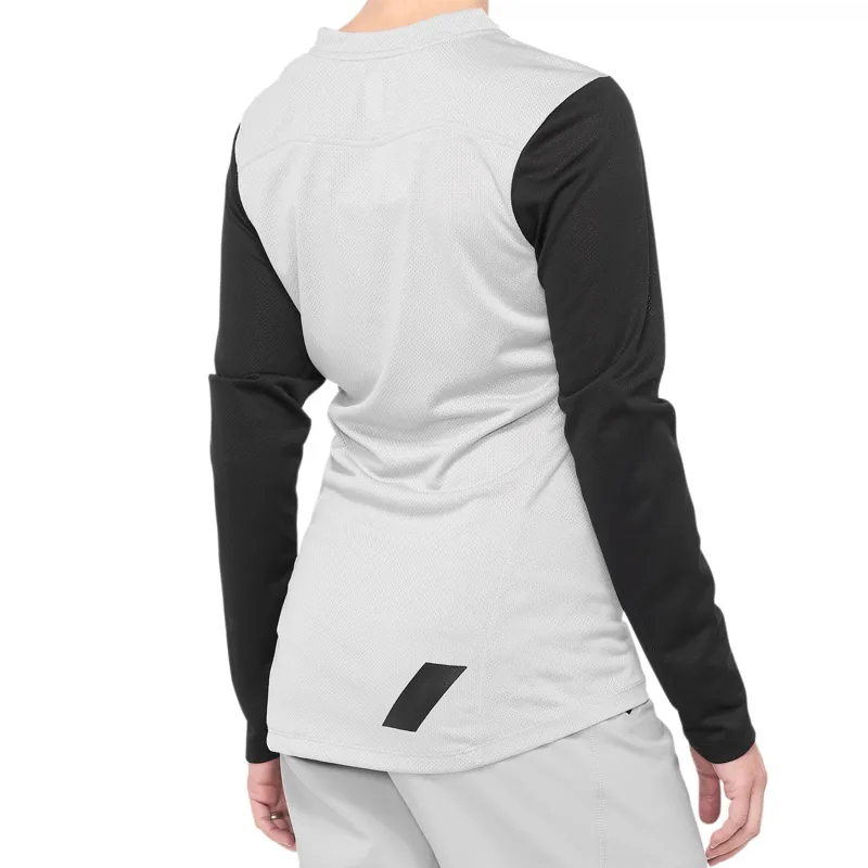 100 Percent Ridecamp Womens LS Mtb Jersey Grey/ Black -1