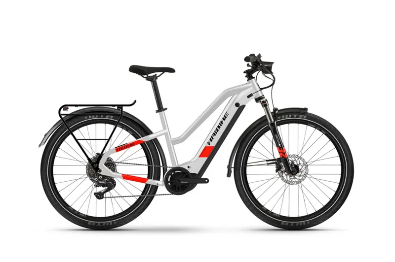 Haibike Trekking 7 Low Electric Bike 2022 Grey/Red