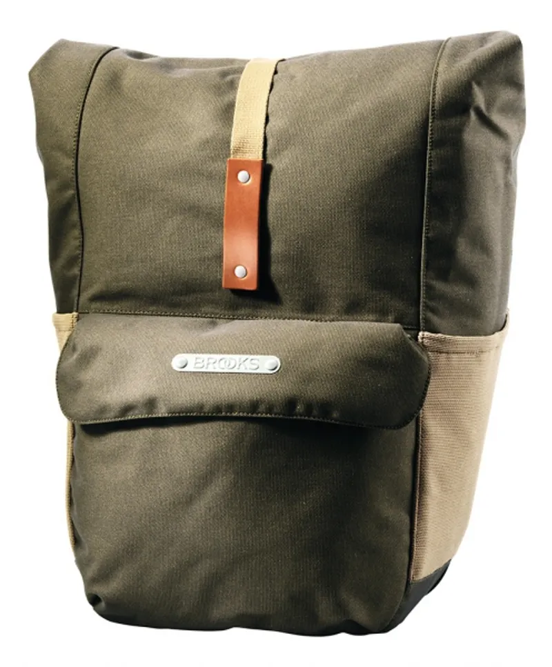 Brooks Norfolk and Suffolk Front/Rear Pannier Bag Green/Honey-1